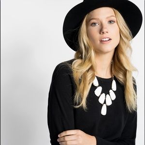 Kendra Scott White Harlow Statement Necklace